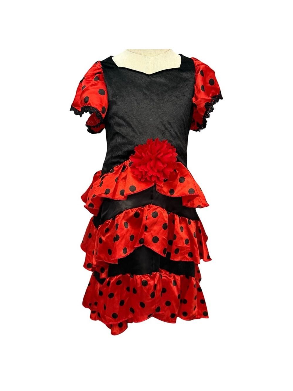 Relibeauty Ladybug Polka Dot Dress Girls Size 110 NWT US 4–5T Red Black Costume - Picture 2 of 6